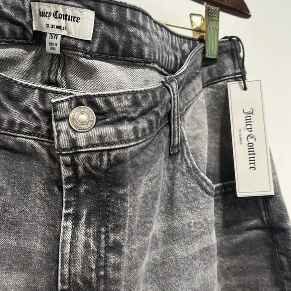 Juicy Couture Gray intake fade wash Straight Leg Jeans plus size 16 w women’s - Picture 2 of 10